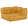 Pouffes modulaires 3 pcs Jaune en tissu 