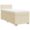 Sommier à lattes de lit avec matelas Crème 80x200 cm Tissu 