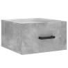 Table de chevet murale gris béton 35x35x20 cm 