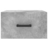 Table de chevet murale gris béton 35x35x20 cm 