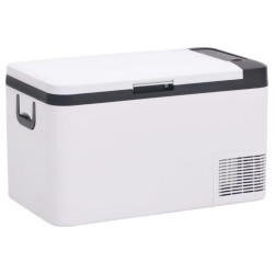 Glacière avec poignée et adaptateur noir et blanc 25 L PP et PE 