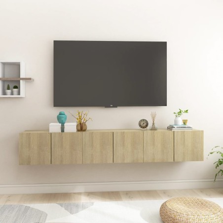 Meubles TV suspendus 3 pcs Chêne sonoma 60x30x30 cm 