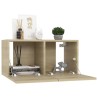Meubles TV suspendus 3 pcs Chêne sonoma 60x30x30 cm 