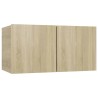 Meubles TV suspendus 3 pcs Chêne sonoma 60x30x30 cm 