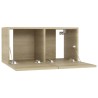Meubles TV suspendus 3 pcs Chêne sonoma 60x30x30 cm 