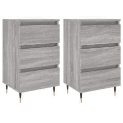 Tables de chevet 2 pcs sonoma gris 40x35x69 cm bois ingénierie 