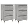 Tables de chevet 2 pcs sonoma gris 40x35x69 cm bois ingénierie 