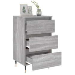 Tables de chevet 2 pcs sonoma gris 40x35x69 cm bois ingénierie 