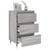 Tables de chevet 2 pcs sonoma gris 40x35x69 cm bois ingénierie 