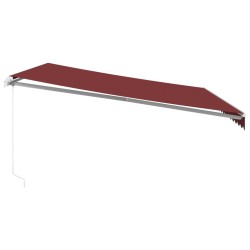 Auvent manuel rétractable bordeaux 450x300 cm 