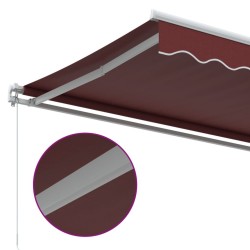 Auvent manuel rétractable bordeaux 450x300 cm 