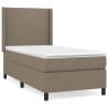 Sommier à lattes de lit avec matelas Taupe 90x190 cm Tissu 
