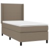 Sommier à lattes de lit avec matelas Taupe 90x190 cm Tissu 