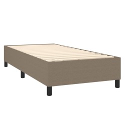 Sommier à lattes de lit avec matelas Taupe 90x190 cm Tissu 