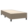 Sommier à lattes de lit avec matelas Taupe 90x190 cm Tissu 