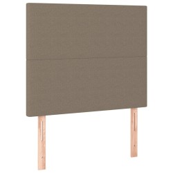 Sommier à lattes de lit avec matelas Taupe 90x190 cm Tissu 