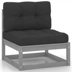 Salon de jardin 5 pcs avec coussins Bois de pin massif 