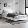 Cadre de lit sans matelas blanc brillant 90x190 cm 