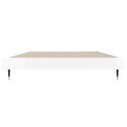 Cadre de lit sans matelas blanc brillant 90x190 cm 