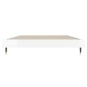 Cadre de lit sans matelas blanc brillant 90x190 cm 