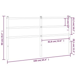 Tête de lit métal noir 160 cm 
