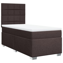 Sommier à lattes de lit avec matelas Marron foncé 80x200 cm 