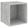 Ensemble de meuble TV 2 pcs Gris béton Bois d'ingénierie 