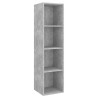 Ensemble de meuble TV 2 pcs Gris béton Bois d'ingénierie 