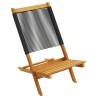 Chaises de jardin pliantes lot de 6 noir bois d'acacia massif 