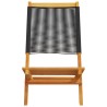 Chaises de jardin pliantes lot de 6 noir bois d'acacia massif 