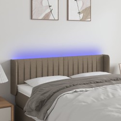 Tête de lit à LED Taupe 147x16x78/88 cm Tissu 