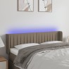 Tête de lit à LED Taupe 147x16x78/88 cm Tissu 