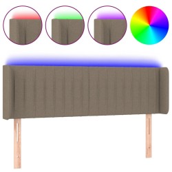 Tête de lit à LED Taupe 147x16x78/88 cm Tissu 