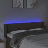 Tête de lit à LED Taupe 147x16x78/88 cm Tissu 