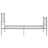 Cadre de lit sans matelas gris métal 90x200 cm 