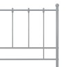 Cadre de lit sans matelas gris métal 90x200 cm 