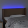 Tête de lit à LED Marron 83x16x78/88 cm Similicuir 