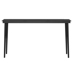 Ensemble à manger de jardin avec coussins 5 pcs Noir 