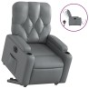 Fauteuil inclinable électrique gris similicuir 