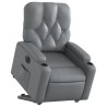 Fauteuil inclinable électrique gris similicuir 