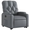 Fauteuil inclinable électrique gris similicuir 