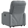 Fauteuil inclinable électrique gris similicuir 
