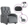 Fauteuil inclinable électrique gris similicuir 