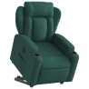 Fauteuil inclinable électrique vert foncé tissu 