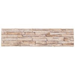 Panneaux muraux 3D 14 pcs marron 100x25 cm EPS 