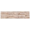 Panneaux muraux 3D 14 pcs marron 100x25 cm EPS 