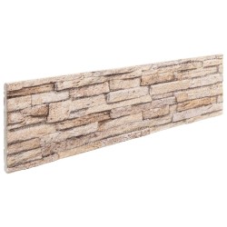 Panneaux muraux 3D 14 pcs marron 100x25 cm EPS 