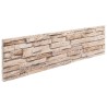 Panneaux muraux 3D 14 pcs marron 100x25 cm EPS 