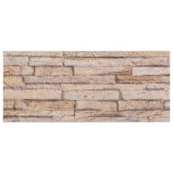 Panneaux muraux 3D 14 pcs marron 100x25 cm EPS 