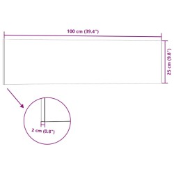 Panneaux muraux 3D 14 pcs marron 100x25 cm EPS 
